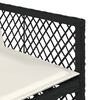 vidaXL Garden Chairs with Cushions 4 pcs Black Poly Rattan