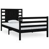 vidaXL Bed Frame without Mattress Black 90x190 cm Solid Wood Pine