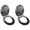 vidaXL Toilet Seats with Lids 2 pcs MDF Water