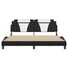vidaXL Bed Frame "Viana" without Mattress Black and White 180x200 cm King Faux Leather