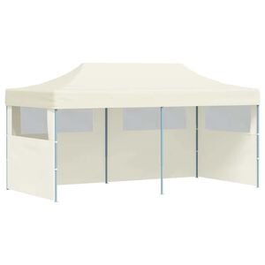 vidaXL Gazebos 14 pcs Cream with Blue Frame Oxford Fabric