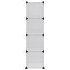 vidaXL Storage Cube Organiser with 12 Cubes and Doors Transparent PP