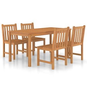vidaXL Garden Dinings Set | Teak | Solid Teak Wood | Medium | Durable