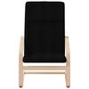vidaXL Relaxing Chair with Footstool Black Fabric