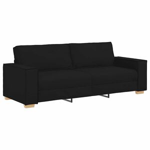 vidaXL 3-Seater Sofa Black 220x78x84 cm Fabric