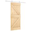 vidaXL Sliding Door Natural and White 85 x 210 cm Solid Pine Wood
