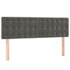 vidaXL Headboards Dark Grey 144x5x78/88 cm Velvet