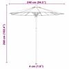 vidaXL Garden Parasol Cream white 240 x 240 x 260 cm Bamboo