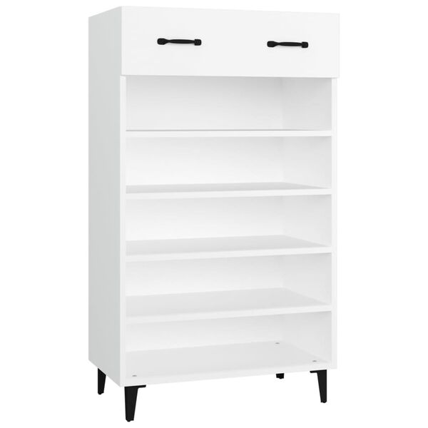 vidaXL Shoe Cabinet White 60x35x105 cm Engineered Wood