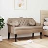 vidaXL Chesterfield Bench Cappuccino 120.5 x 65 x 75 cm Faux Leather