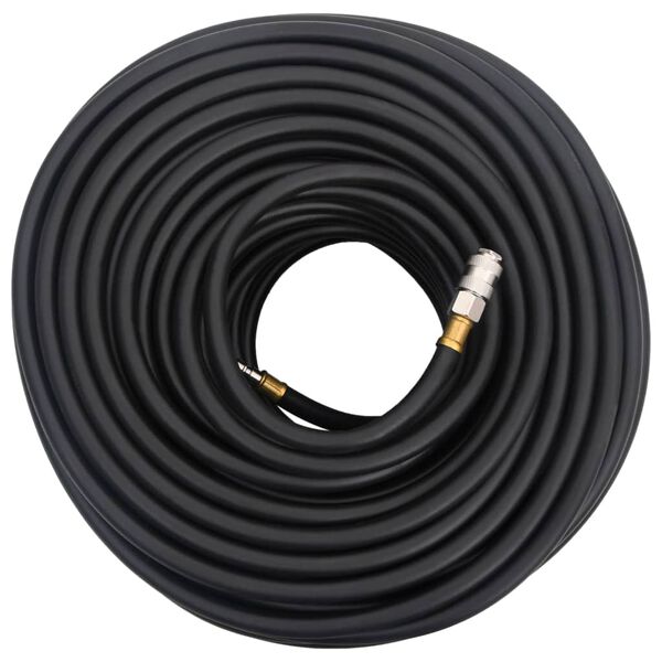 vidaXL Hybrid Air Hose Black 0.6" 20 m Rubber and PVC