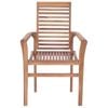 vidaXL Stacking Dining Chairs 8 pcs Solid Teak Wood