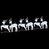vidaXL LED Reindeers 6 pcs Silver Fabric