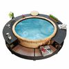 vidaXL Hot Tub Surround Black Poly Rattan