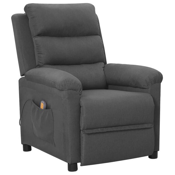 vidaXL Massage Chair Dark Grey Fabric
