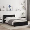 vidaXL Bed Frame with LED without Mattress Black 135x190 cm Double