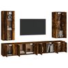 vidaXL 6 Piece TV Cabinet Set Smoked Oak Engineered Wood