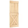 vidaXL Sliding Door NARVIK Natural and Black 80 x 210 cm (152.5 cm)