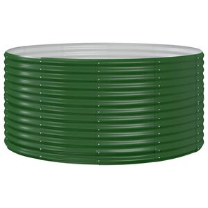 vidaXL Garden Raised Bed Green 140x140x68 cm Galvanised Steel
