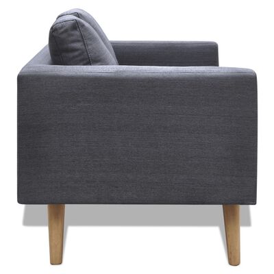 vidaXL Sofa 2-Seater Fabric Dark Grey