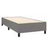 vidaXL Box Spring Bed with Mattress Dark Grey 106x203 cm King Single Size Fabric