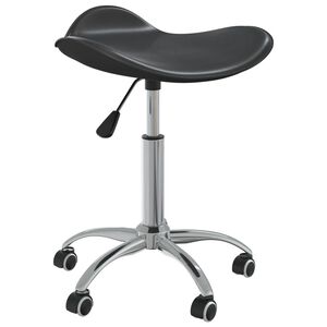 vidaXL Swivel Dining Chair Black Faux Leather
