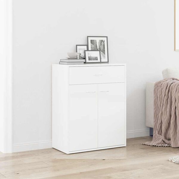 vidaXL Sideboard High Gloss White 60x30x75 cm Engineered Wood
