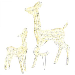 vidaXL Reindeer Family | Warm White | Acrylic | Acrylic Reindeer | Other