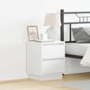 vidaXL Bedside Cabinet 2 pcs White 39 x 34.5 x 50 cm Engineered wood
