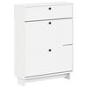 vidaXL Shoe Cabinet EDE 78 x 24 x 103 cm Engineered Wood White