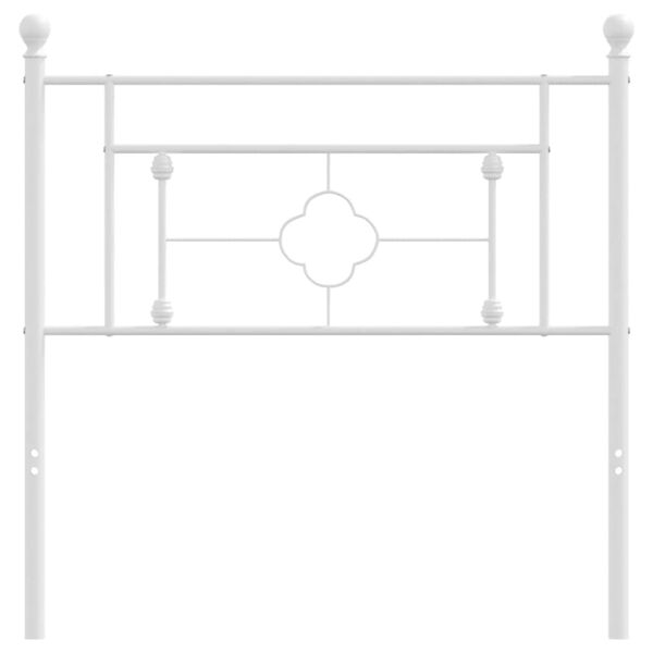 vidaXL Metal Headboard White 90 cm