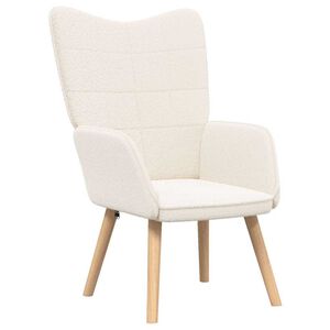 vidaXL Armchair Cream 62 x 67 x 95.5 cm Sherpa Fabric
