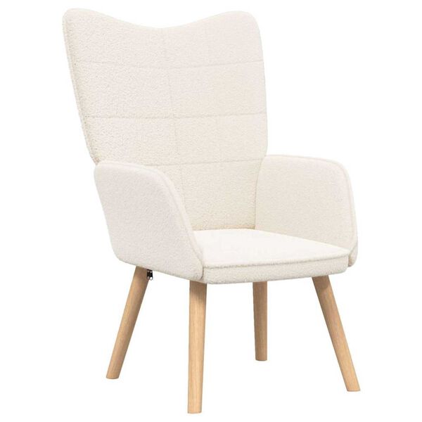 vidaXL Armchair Cream 62 x 67 x 95.5 cm Sherpa Fabric