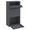 vidaXL Parcel Drop Box with Storage Anthracite 44 x 22 x 82 cm Steel