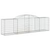 vidaXL Arched Gabion Basket 300x50x80/100 cm Galvanised Iron