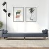 vidaXL Sofa Bed with Cushions Dark Grey Velvet