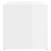 vidaXL Shoe Storage Bench High Gloss White 105x35x35 cm Engineered Wood
