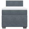 vidaXL Box Spring Bed with Mattress Dark Grey King Single Fabric