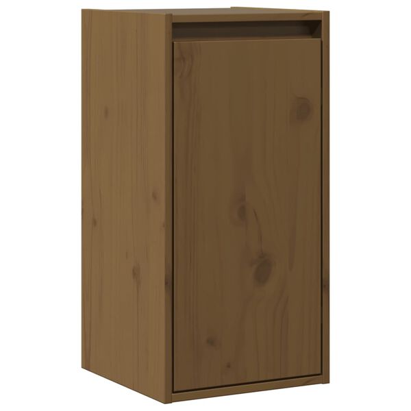 vidaXL Wall Cabinet Honey Brown 30x30x60 cm Solid Wood Pine