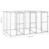 vidaXL Outdoor Dog Kennel Galvanised Steel 7.26 m&sup2;