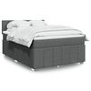 vidaXL Box Spring Bed with Mattress Black Queen Fabric