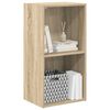 vidaXL 2-Tier Book Cabinet Sonoma Oak 40x30x76.5 cm Engineered Wood