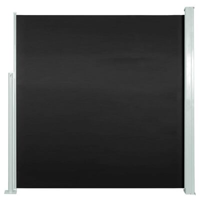 vidaXL Retractable Side Awning 140 x 300 cm Black