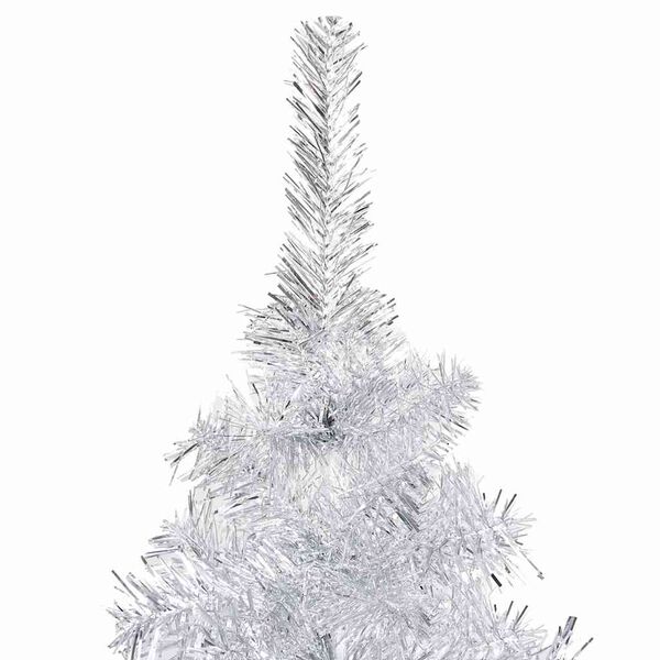 vidaXL Artificial Pre-lit Christmas Tree with Ball Set Silver 240 cm PET