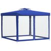 vidaXL Gazebo with Double Roof Blue 3x3x2.68 m Fabric
