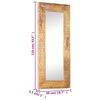 vidaXL Hand-Carved Mirror 110x50x2.5 cm Solid Mango Wood