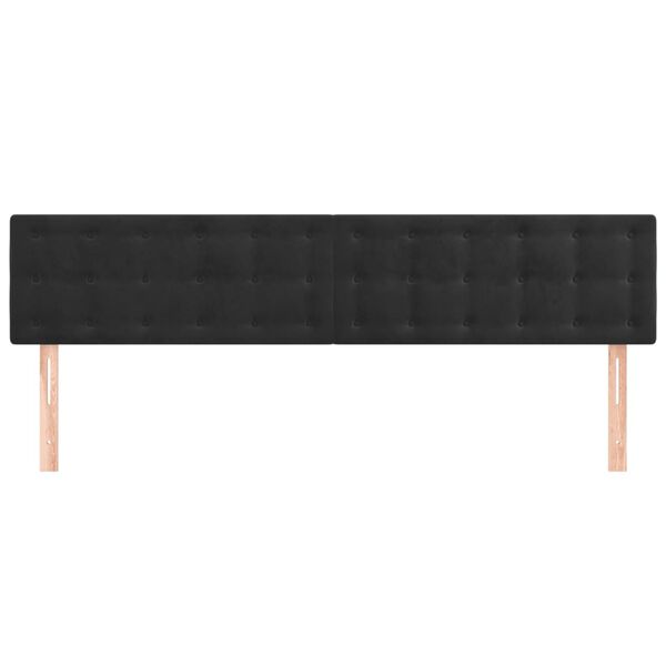 vidaXL Headboards 2 pcs Black 80 cm Velvet