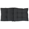 vidaXL Lowback Chair Cushions 4 pcs Black Oxford Fabric