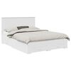 vidaXL Bed Frame with Headboard White 150 x 200 cm Engineered Wood