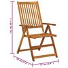 vidaXL Folding Garden Chairs 6 pcs with Cushions Solid Acacia Wood